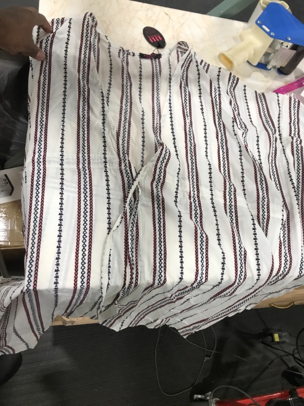 Photo 1 of ADOME Women Sexy Tunic Bikini Cover up Oversized Striped Swim Coverup
