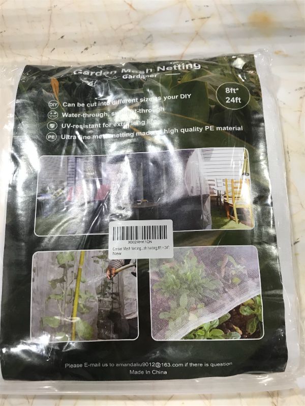 Photo 2 of Ultra Fine Garden Mesh Netting, Plant Covers 8'x24' Garden Netting for Protect Vegetable Plants Fruits Flowers Crops Greenhouse Row Cover Protection Mesh Net Covers Patio Gazebo Screen Barrier Net