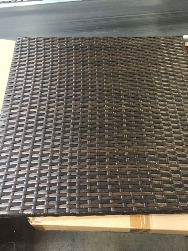 Photo 1 of Brown Faux Wicker Square Piece for basket  25.5inx25.5in part of patio set