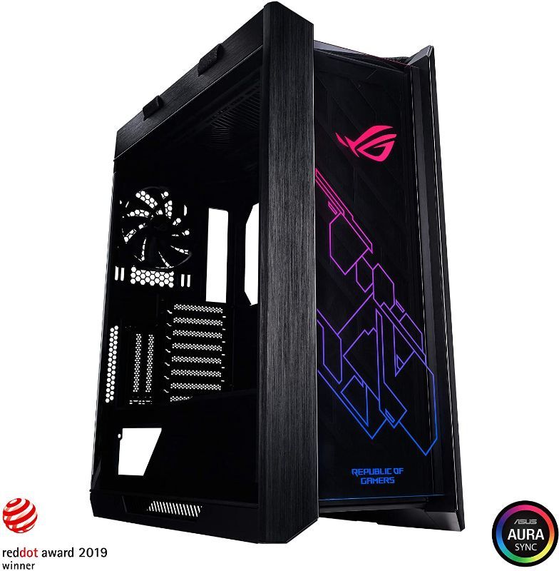 Photo 1 of Asus ROG Strix Helios GX601 RGB Mid-Tower Computer Case for up to EATX Motherboards with USB 3.1 Front Panel, Smoked Tempered Glass, Brushed Aluminum and Steel Construction, and Four Case Fans, Black