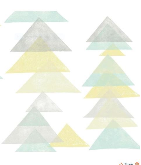 Photo 1 of 34 sq. ft. Triangles Premium Peel And Stick Wallpaper
