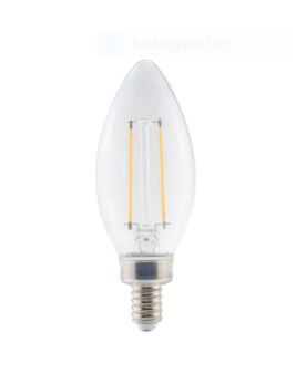 Photo 1 of 40-Watt Equivalent B11 Non-Dimmable Clear Glass Filament Vintage Edison LED Light Bulb Daylight (8-Pack)
