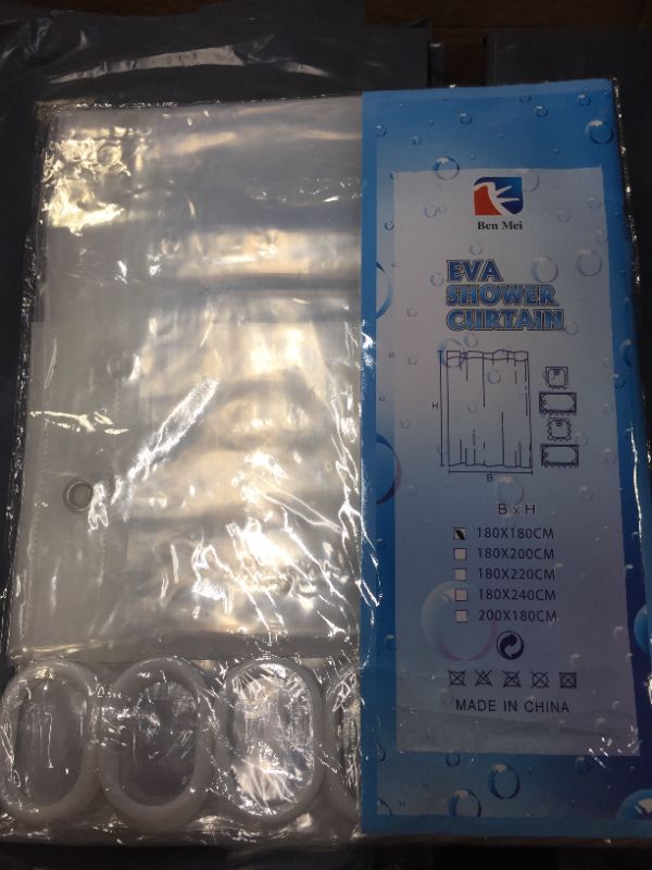 Photo 2 of 28 pack of 180x180cm clear shower curtains 