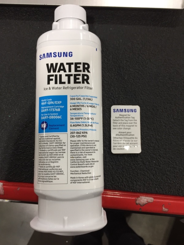 Photo 2 of Samsung HAF-QINS/EXP Refrigerator Water Filter - White
