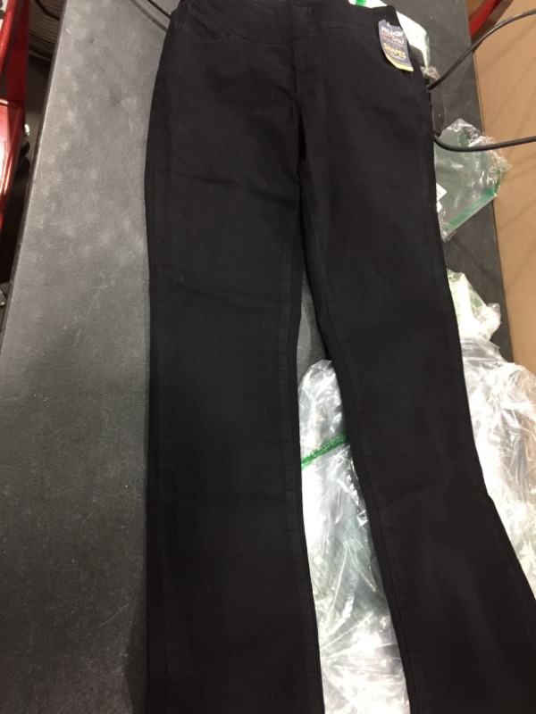 Photo 2 of Jag Jeans Women's Peri Pull On Straight Leg Jean, Black, Black Void, Size 8.0
