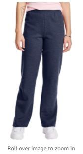 Photo 1 of Hanes Women's EcoSmart Open Bottom Leg Sweatpants
