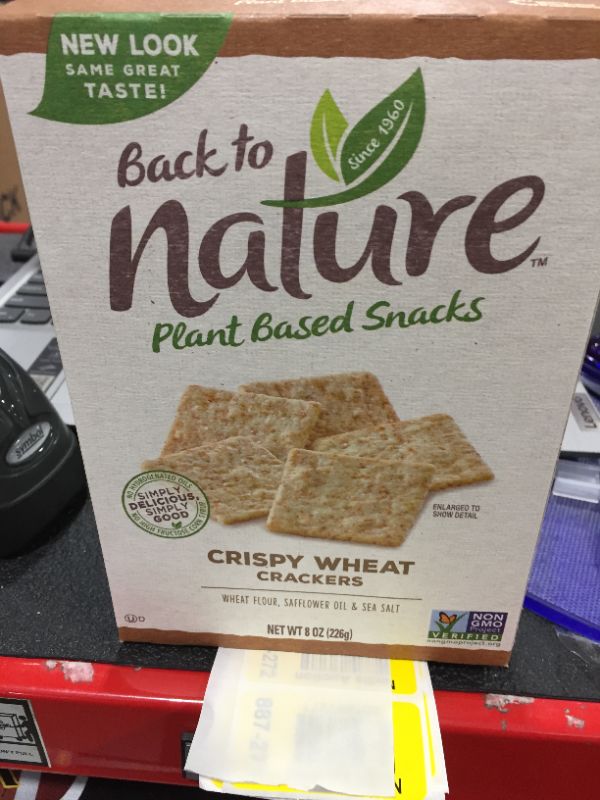 Photo 2 of Back to Nature Plant Based Snacks Crispy Wheat Crackers 8 oz. Box
exp oct 11 2021