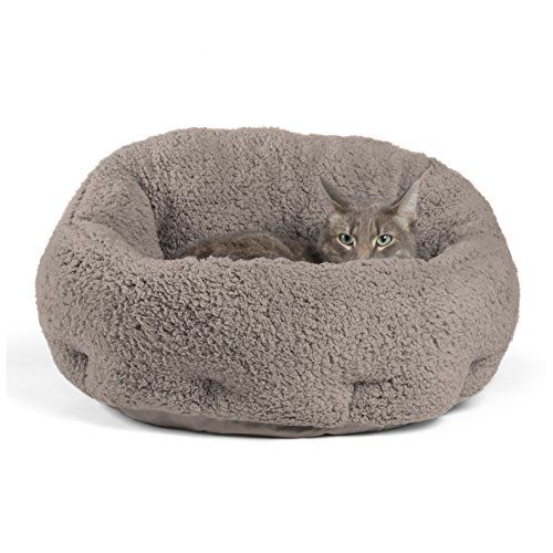 Photo 1 of 
Best Friends by Sheri OrthoComfort Deep Dish Cuddler, Self-Warming Joint-Relief Cat and Dog Bed, Machine Washable, For Pets up to 25 lbs. (Standard, Gray Sherpa 20x20x12") 