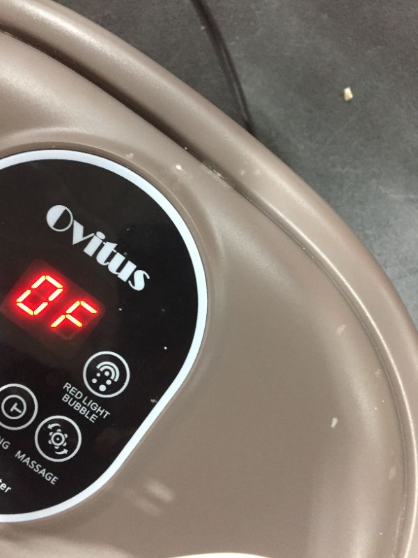 Photo 1 of Foot Spa Bath Massager with 6 Motorized Rollers, Foot Bath Massager with Heat for Feet Relief and Relax, Bubble Surging, Temperature +/- and Timer Through Digital Control Screen, Pedicure Stone

