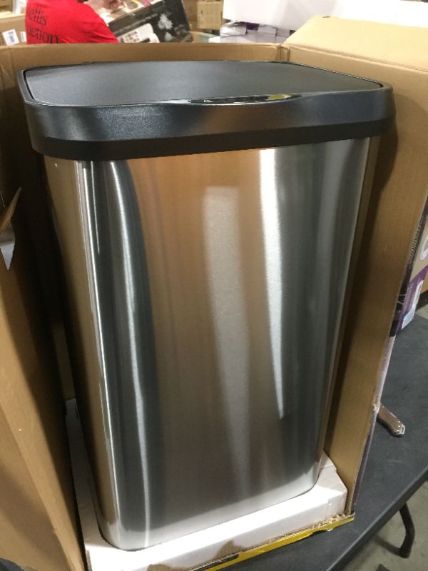 Photo 3 of Glad 20g Stainless Steel Sensor Trash Can with Clorox Odor Protection Lid | Fits Kitchen Pro 20 Gallon Waste Bags