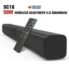 Photo 1 of SC18 50W Wireless Bluetooth Speaker 9D Stereo Super Bass Soundbar TV PC 50W Big Power Subwoofer Receiver Speakers For TV PC
