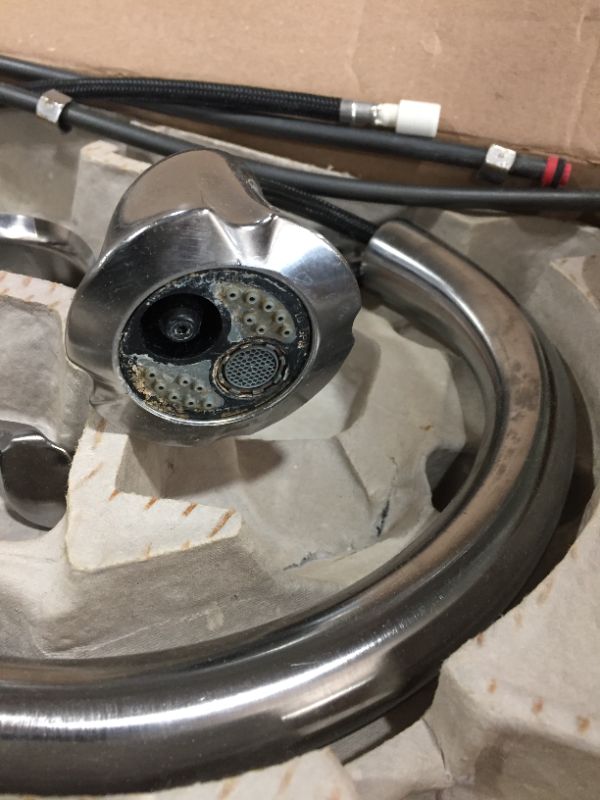 Photo 1 of Delta Addison Single Handle Pull-Down Kitchen Faucet with Touch and ShieldSprayÂ® Technologies in Arctic Stainless