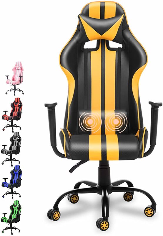 Photo 1 of PC Gaming Pillow and Headrest (Yellow)
