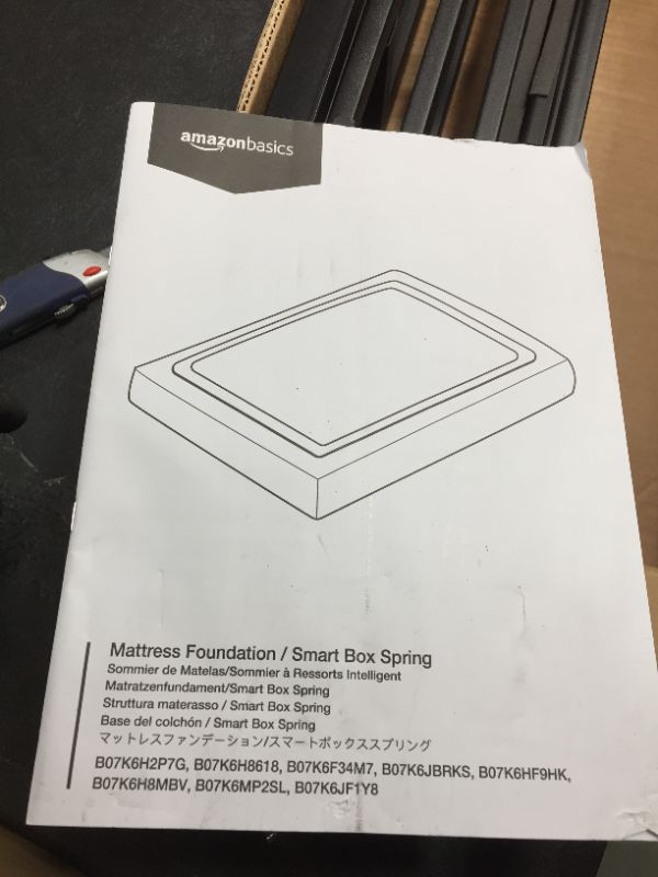 Photo 1 of Amazon Basics Mattress Foundation, Smart Box Spring, Tool-Free Easy Assembly 
