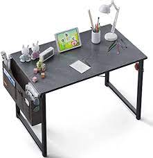 Photo 1 of ODK Computer Writing Desk 31 inch Sturdy Home Office Table, Work Desk with A Storage Bag and Headphone Hook, Espresso Gray
