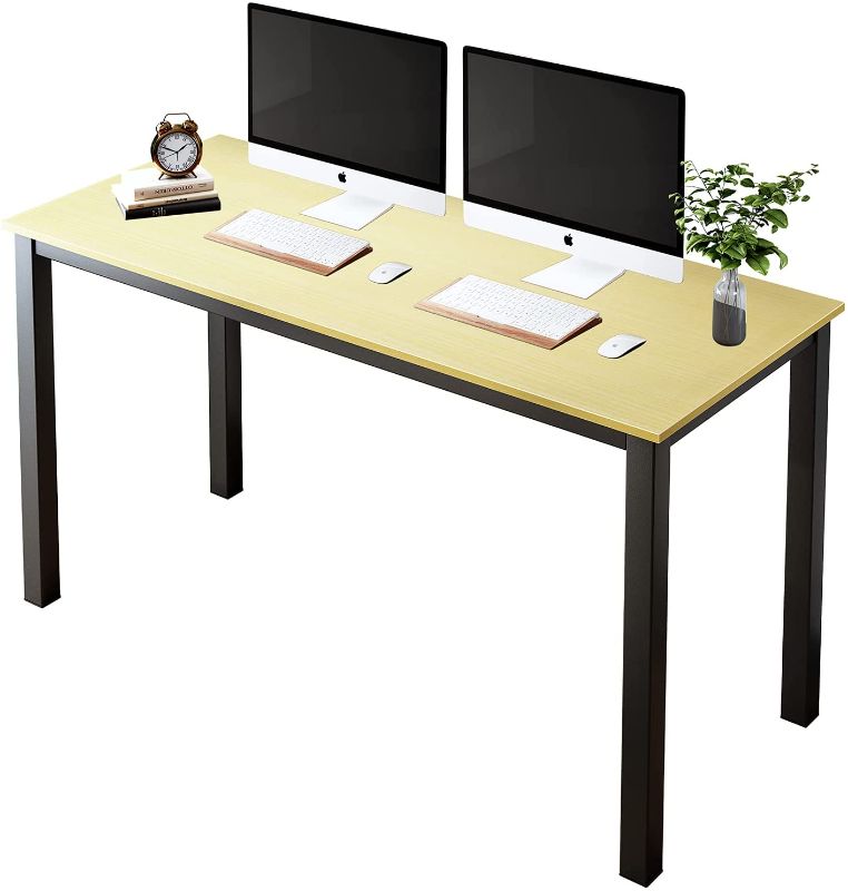 Photo 1 of SAMTRA 63 inch Study Student Writing Desk for Bedroom Office Modern Study Desktop Computer Tables for Home
