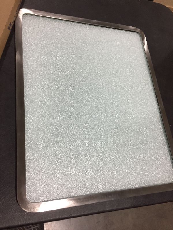Photo 1 of 16 x 20 in. White Built-in Surface Saver Tempered Glass Cutting Board
