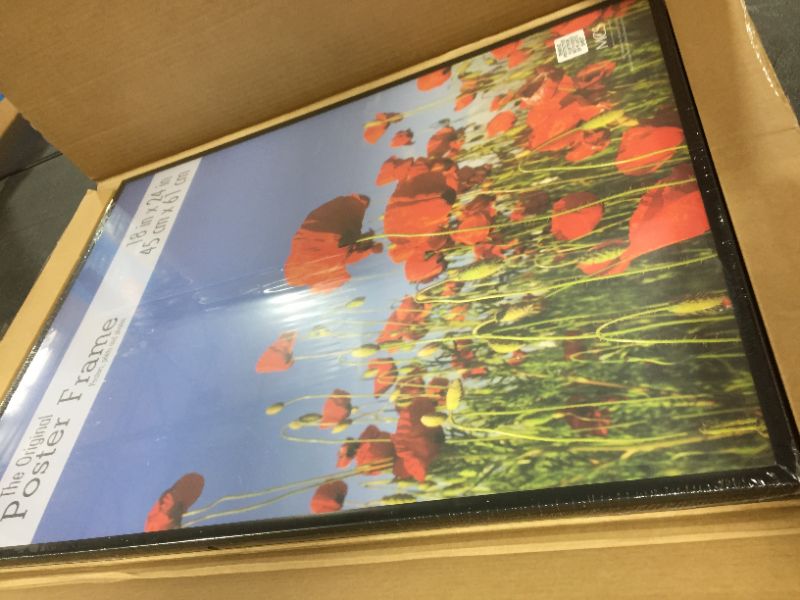 Photo 2 of Black plastic POSTER size frame with Corrugated Backing 2 Pack