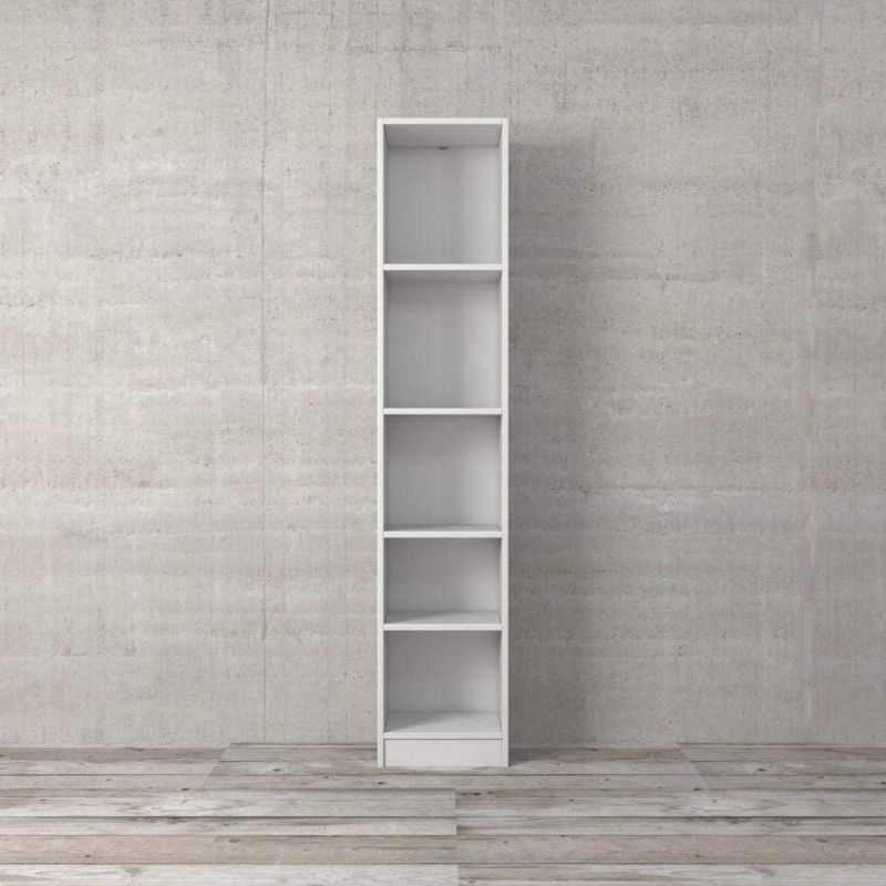 Photo 1 of Tvilum Basic Bookcase Cabinet 5 Shelfs, White, 71775 49
