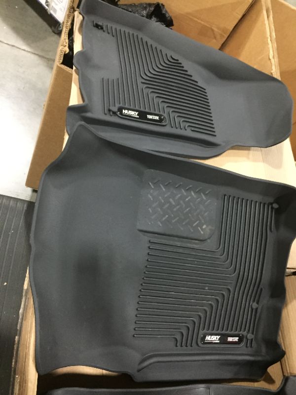 Photo 2 of Front and 2nd Seat Floor Liners Fits 2019 Silverado/Sierra 1500 Crew Cab with Carpeted Storage Box