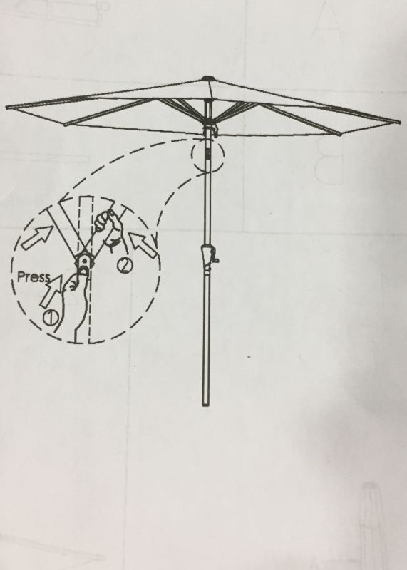 Photo 2 of Abba Patio 11ft Patio Umbrella Outdoor Umbrella Patio Market Table Umbrella with Push Button Tilt and Crank for Garden, Lawn, Deck, Backyard & Pool, Beige
