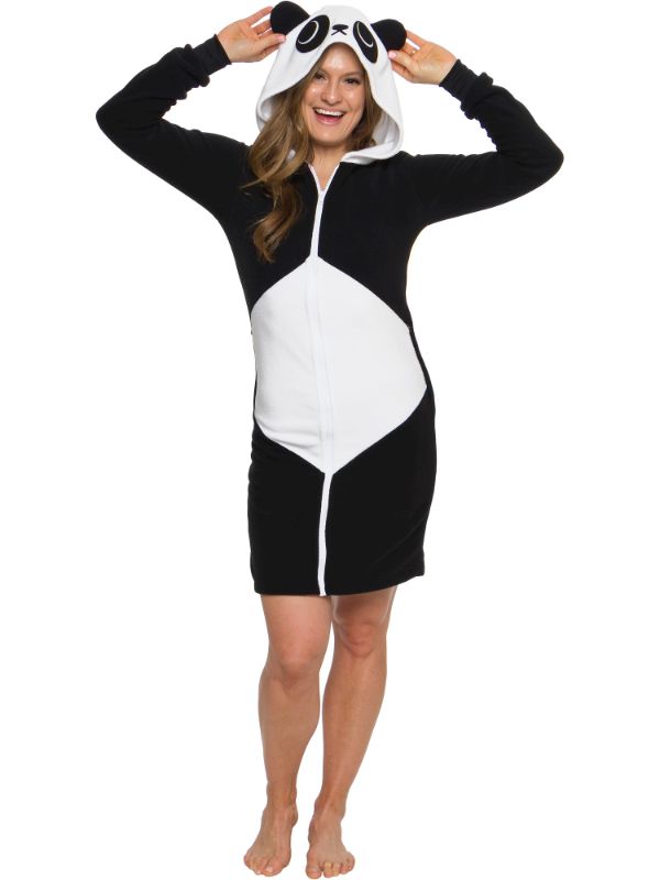 Photo 1 of Silver Lilly Women's Zip up Fleece Panda Bear Animal Costume Dress
XL