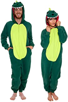 Photo 1 of 2pk Slim Fit Animal Pajamas - Adult One Piece Cosplay Dinosaur & Chicken Costume by Silver Lilly
size- Small 
