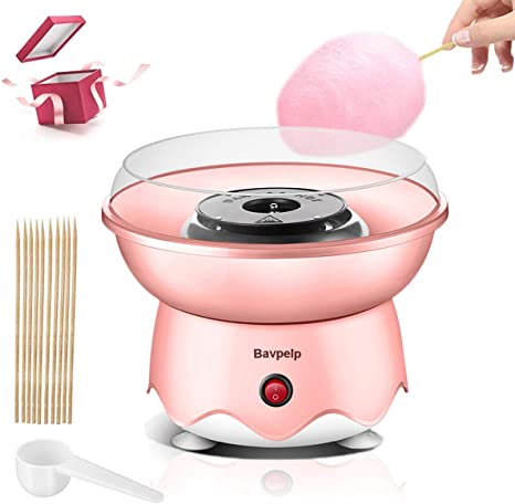 Photo 1 of Bavpelp Kids Professional Cotton Candy Machine with Sugar Free Hard Cotton Top for Birthday and Family Parties, Includes 10 Reusable Cones and Sugar Scoop
