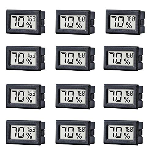 Photo 1 of 12 units of mini digital electronic humidity temperature meters, indoor temperature meter, hygrometer LCD display Fahrenheit (?) for humidors, greenhouse, garden, cellar