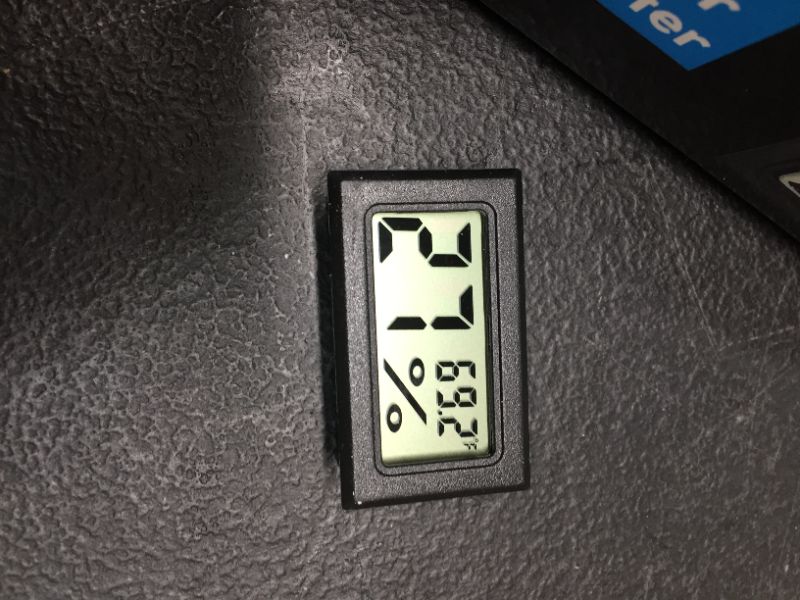 Photo 4 of 12 units of mini digital electronic humidity temperature meters, indoor temperature meter, hygrometer LCD display Fahrenheit (?) for humidors, greenhouse, garden, cellar