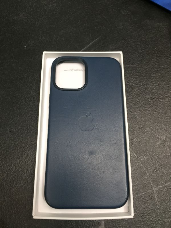 Photo 3 of Apple iPhone 12 Pro Max Leather Case with MagSafe - Baltic Blue