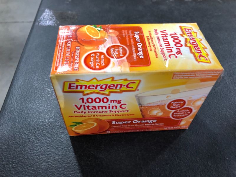 Photo 2 of Emergen-C Vitamin C Drink Mix - Super Orange - 30ct expires nov 2022