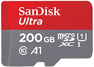 Photo 1 of SanDisk 200GB Ultra microSDXC UHS-I Memory Card with Adapter - 100MB/s, C10, U1, Full HD, A1, Micro SD Card - SDSQUAR-200G-GN6MA
