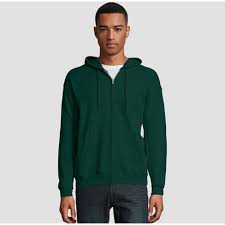 Photo 1 of Hanes Men's EcoSmart Fleece Full-Zip Hooded Sweatshirt---LARGE
