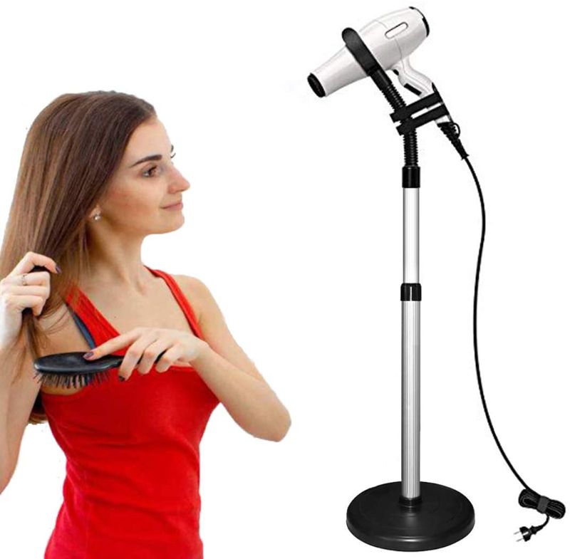 Photo 1 of CHRUNONE Hair Dryer Stand, 360 Degree Rotating Lazy Hair Dryer Stand Hand Free With Heavy Base, Hands-Free Blow Dryer Holder Countertop, Adjustable Height Hair Dryer Holder
