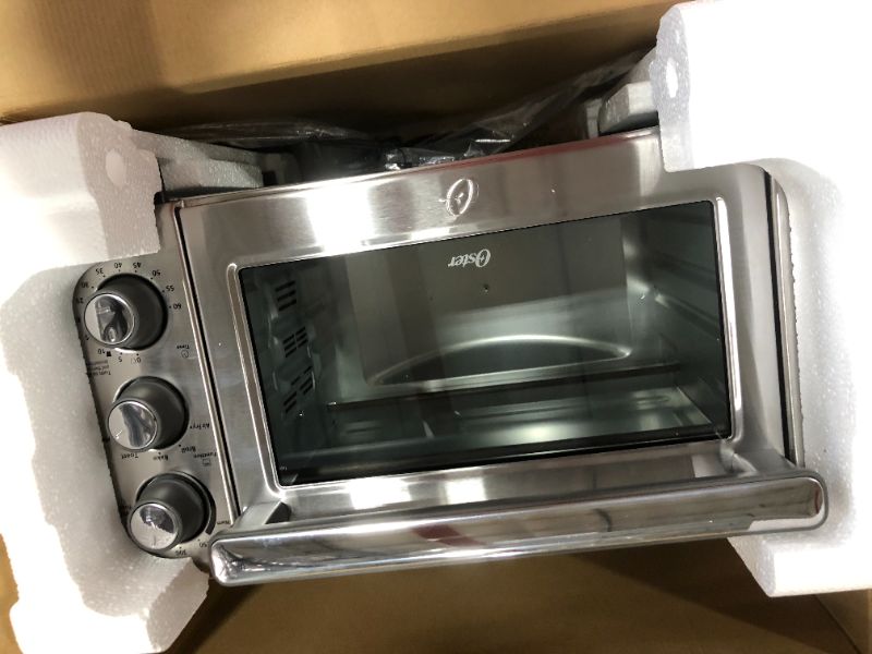 Photo 2 of Oster Toaster Oven | Digital Convection Oven, Large 6-Slice Capacity, Black/Polished Stainless
