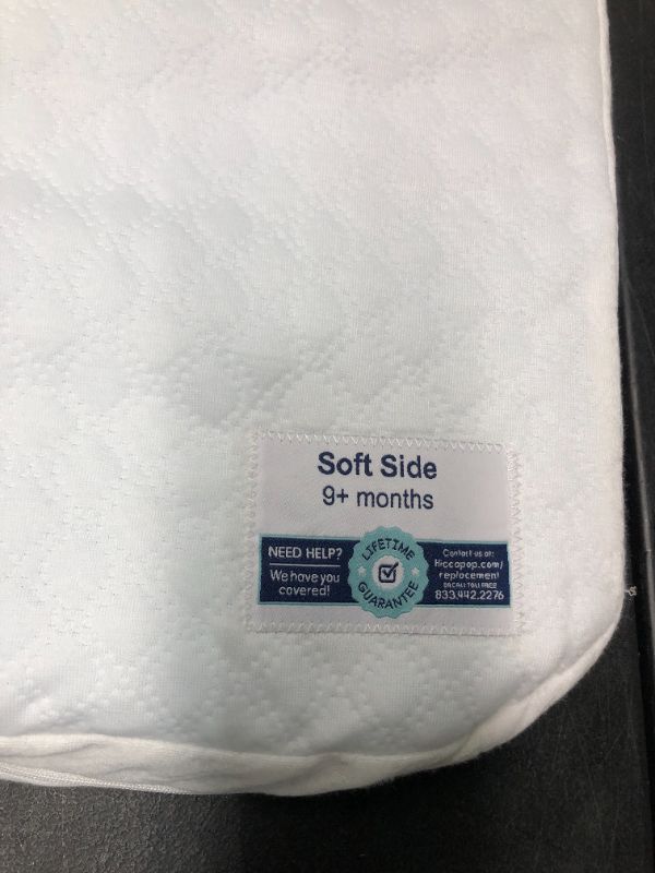 Photo 1 of hiccapop Mattress Pad [Exclusively Fits 4moms Breeze GO Portable Travel Playard & Breeze Plus Portable Playard ONLY] | Dual Sided w/Firm Side (for Babies) & Soft Memory Foam Side (for Toddlers)
