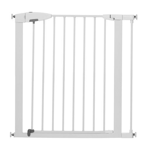 Photo 1 of Munchkin Easy Close Pressure Mounted Baby Gate for Stairs, Hallways and Doors, Walk Through with Door, Metal, White
