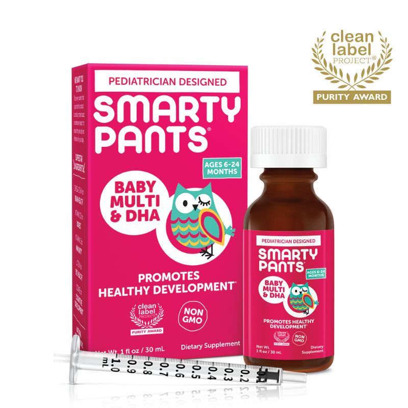 Photo 1 of SmartyPants Baby Multi & DHA Liquid Multivitamin: Vitamin C, D3, E, Gluten Free, Choline, Lutein, for Infants 6-24 Months, Immune Support, Includes Syringe, Natural Fruit Flavor (30 Day Supply)
BB DEC 11 2021