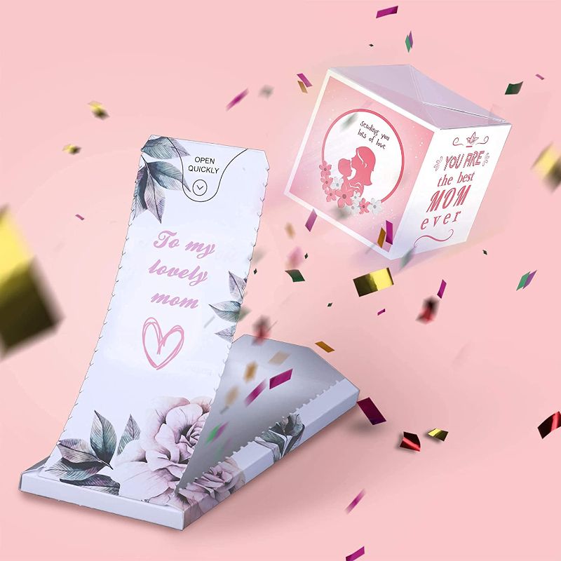 Photo 1 of «BOOM» Best Mom - Mother's day card, Exploding confetti card, Mom birthday card, Prank your Mom with beautiful greeting card
