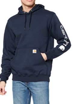 Photo 1 of Carhartt Men Midweight Sleeve Logo Hooded Sweatshirt 
SMALL