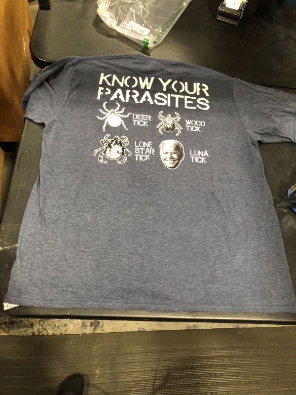 Photo 2 of Know Your Parasites Funny Joe Biden Luna tick T-Shirt
2XL