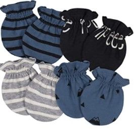 Photo 1 of Grow by Gerber Baby Boys Organic 4-Pack Mittens
