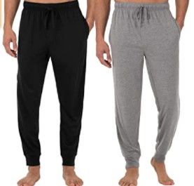 Photo 1 of 2 PACK Fruit of the Loom Men's Jersey Knit Jogger Sleep Pant 
XLT