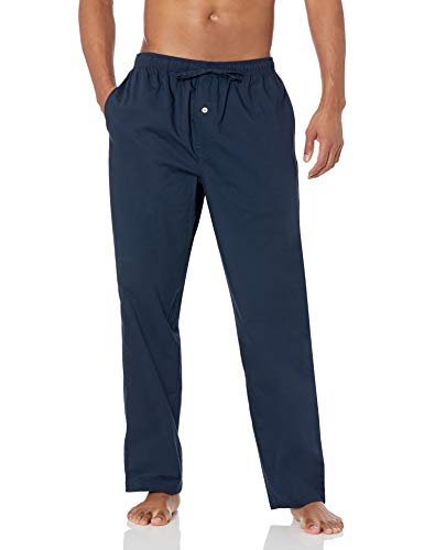 Photo 1 of Amazon Essentials Men's Straight-Fit Woven Pajama Pant, Navy, Large