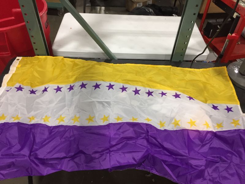 Photo 3 of 5 Pack Anley Fly Breeze 3x5 Foot 19th Amendment Victory Flag - Vivid Color and Fade Resistant - Canvas Header and Double Stitched - Women's Suffrage Victory Flags Polyester with Brass Grommets 3 X 5 Ft