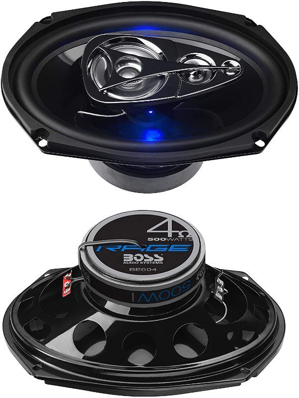 Photo 1 of BOSS Audio Systems BE694 6 x 9 Inch Car Speakers - 500 Watts of Power Per Pair, 225 Watts Each, Full Range, 4 Way, Sold in Pairs
