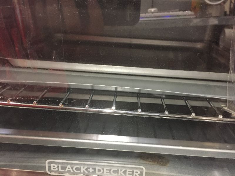 Photo 4 of black+decker to3250xsb 8-slice extra wide convection countertop toaster oven, includes bake pan, broil rack and toasting rack, stainless steel/black