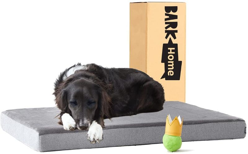 Photo 1 of Barkbox Memory Foam Platform Dog Bed, Plush Mattress for Orthopedic Joint Relief, Machine Washable Cuddler with Removable Cover and Water-Resistant Lining, Includes Squeaker Toy
