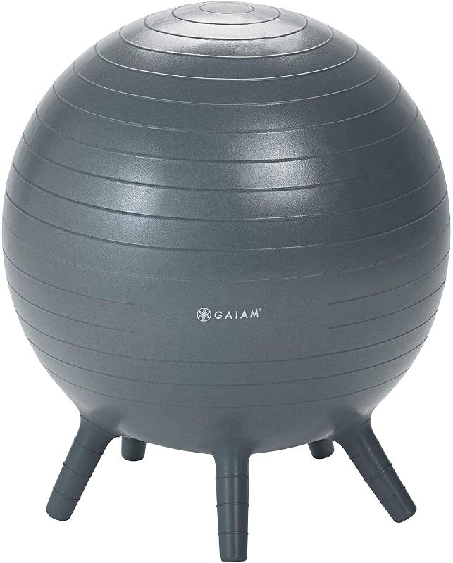 Photo 1 of Gaiam Kids Stay-N-Play Children's Balance Ball - Flexible School Chair Active Classroom Desk Alternative Seating | Built-In Stay-Put Soft Stability Legs (Available in Multiple Colors, Prints & Sizes)